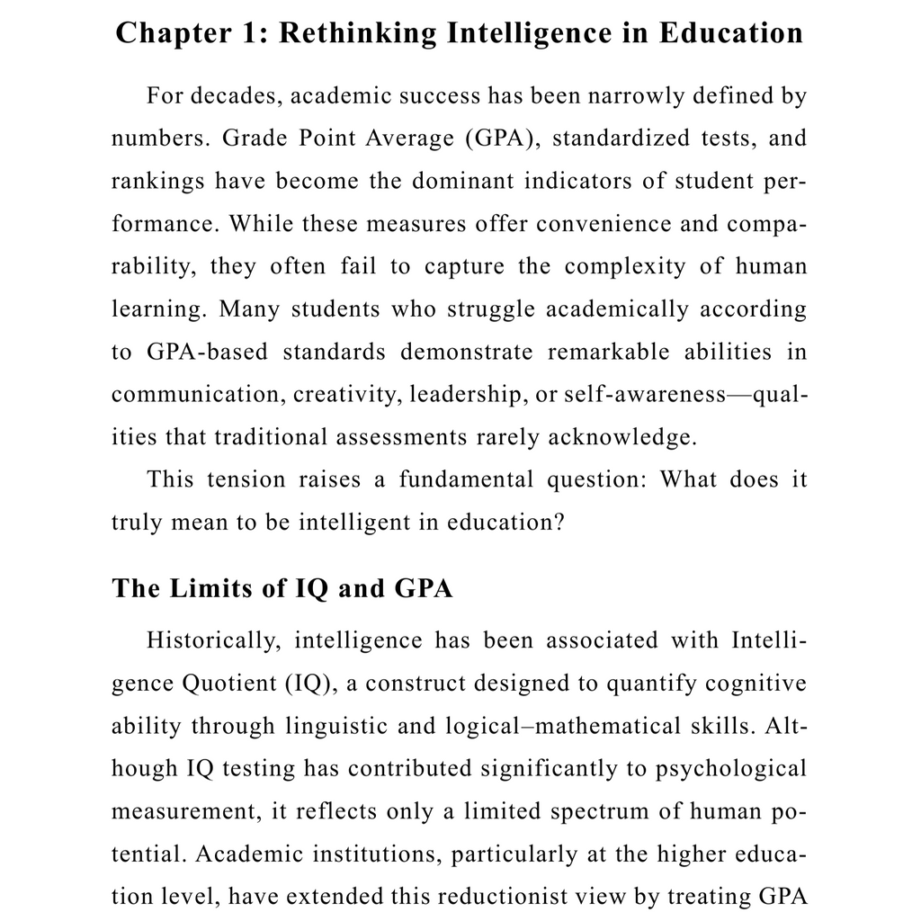 Beyond GPA: Understanding Multiple Intelligences in Academic Achievement