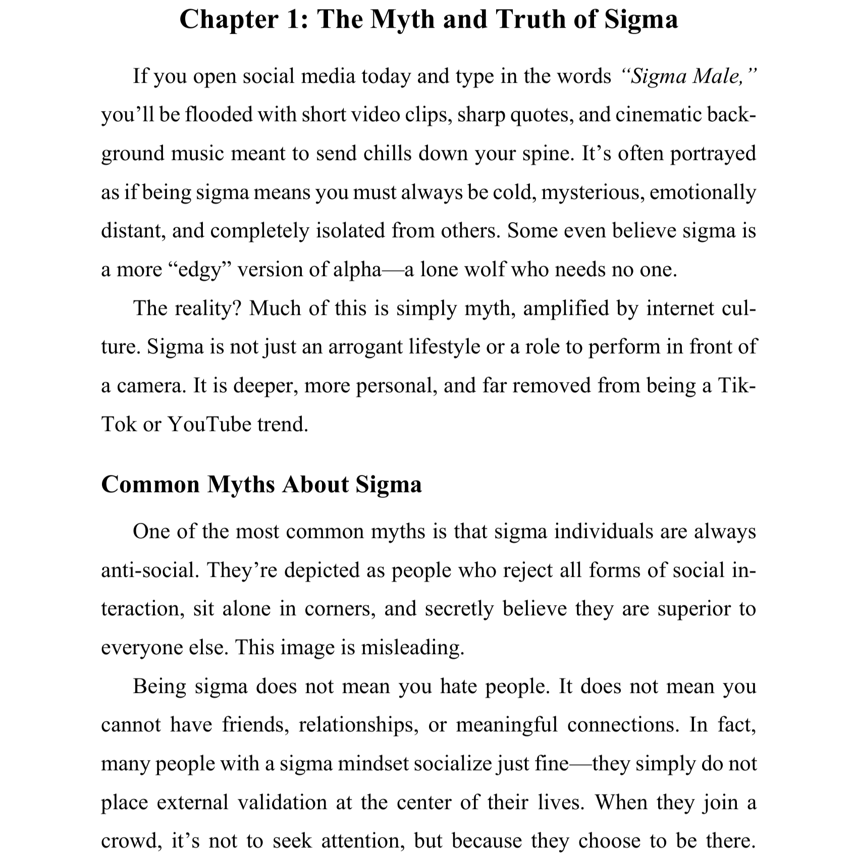 The Sigma Code: A Philosophy of Silence, Strength, and Self-Mastery