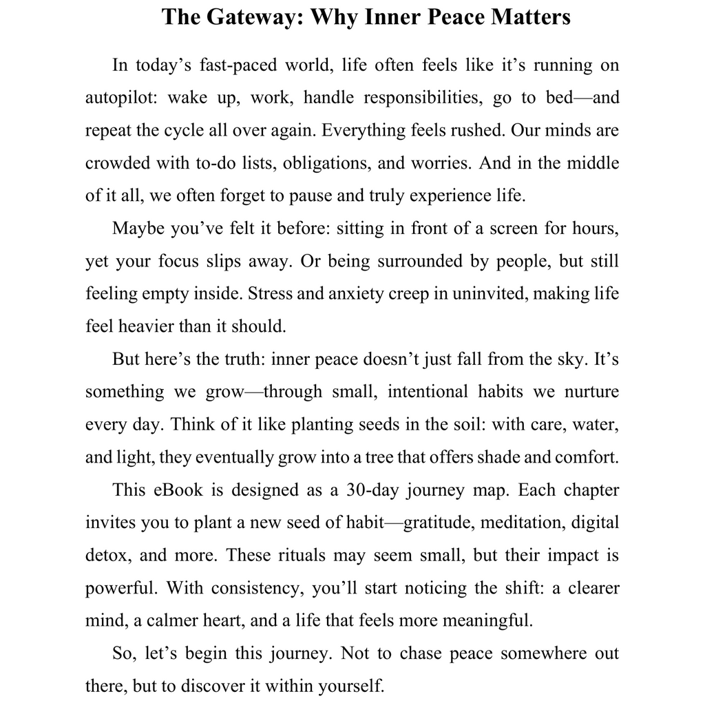 The 30-Day Journey to Inner Peace